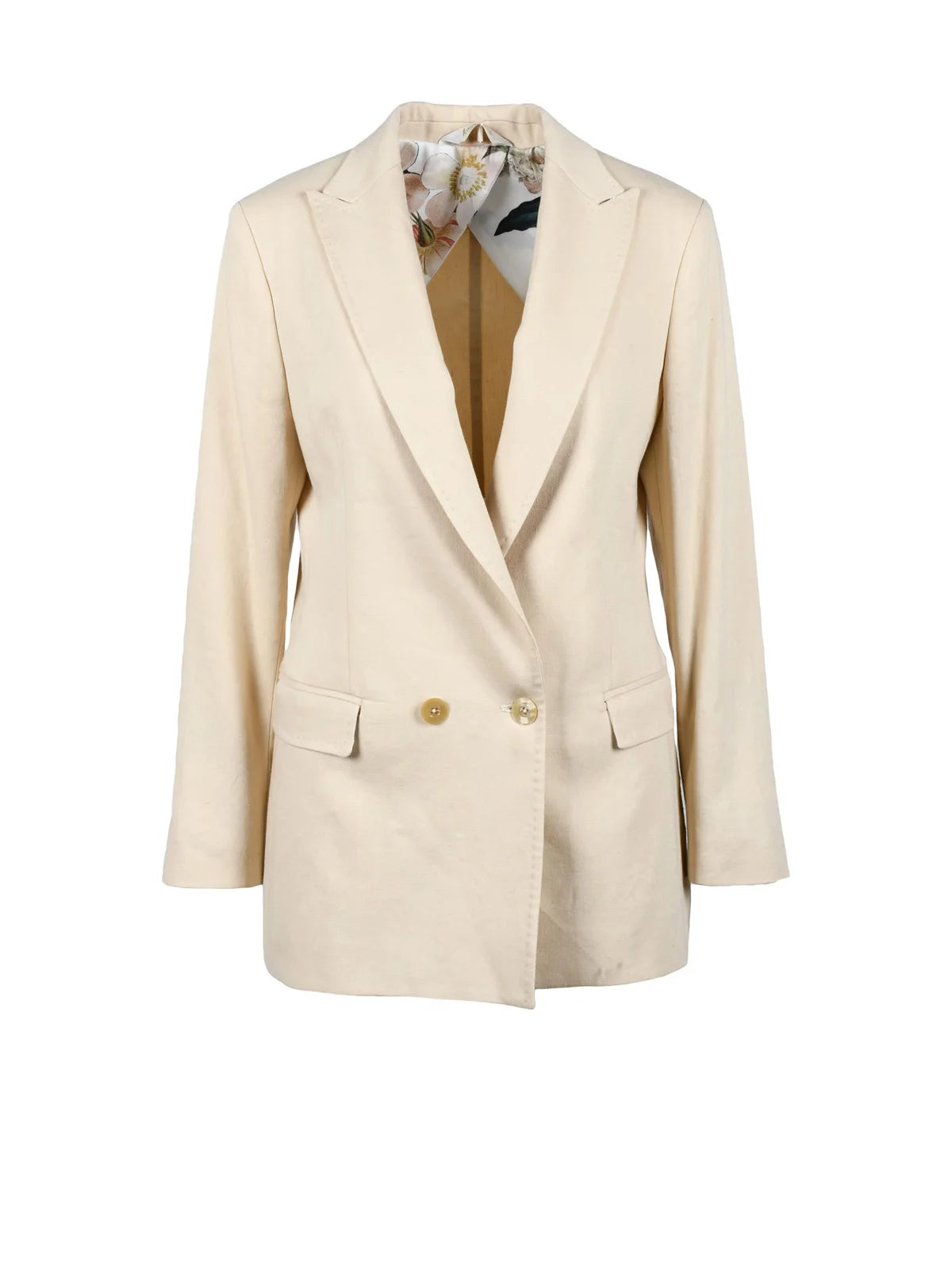 Beige Linen Viscose Jacket