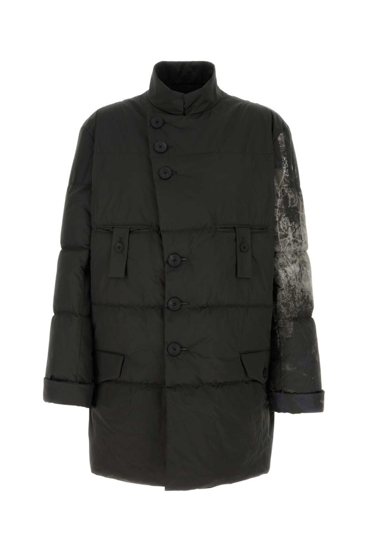 Dark Brown Polyester Padded Jacket