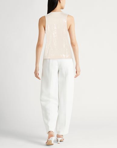 Woman Top Cream Size 6 Polyester, Viscose, Polyamide
