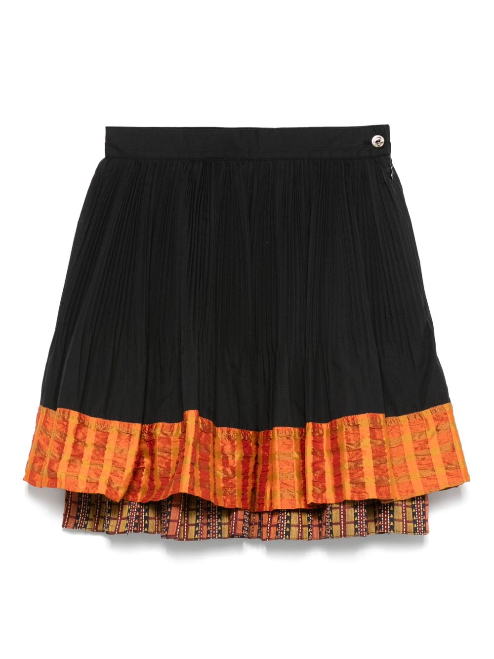 2000s pleated layered skirt - Black