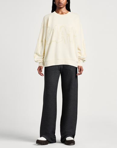 Woman Sweatshirt Ivory Size S Cotton
