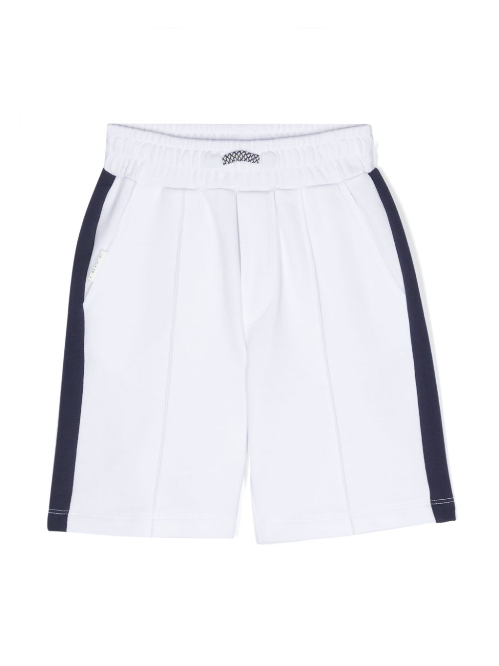 Contrasting-detail shorts - White