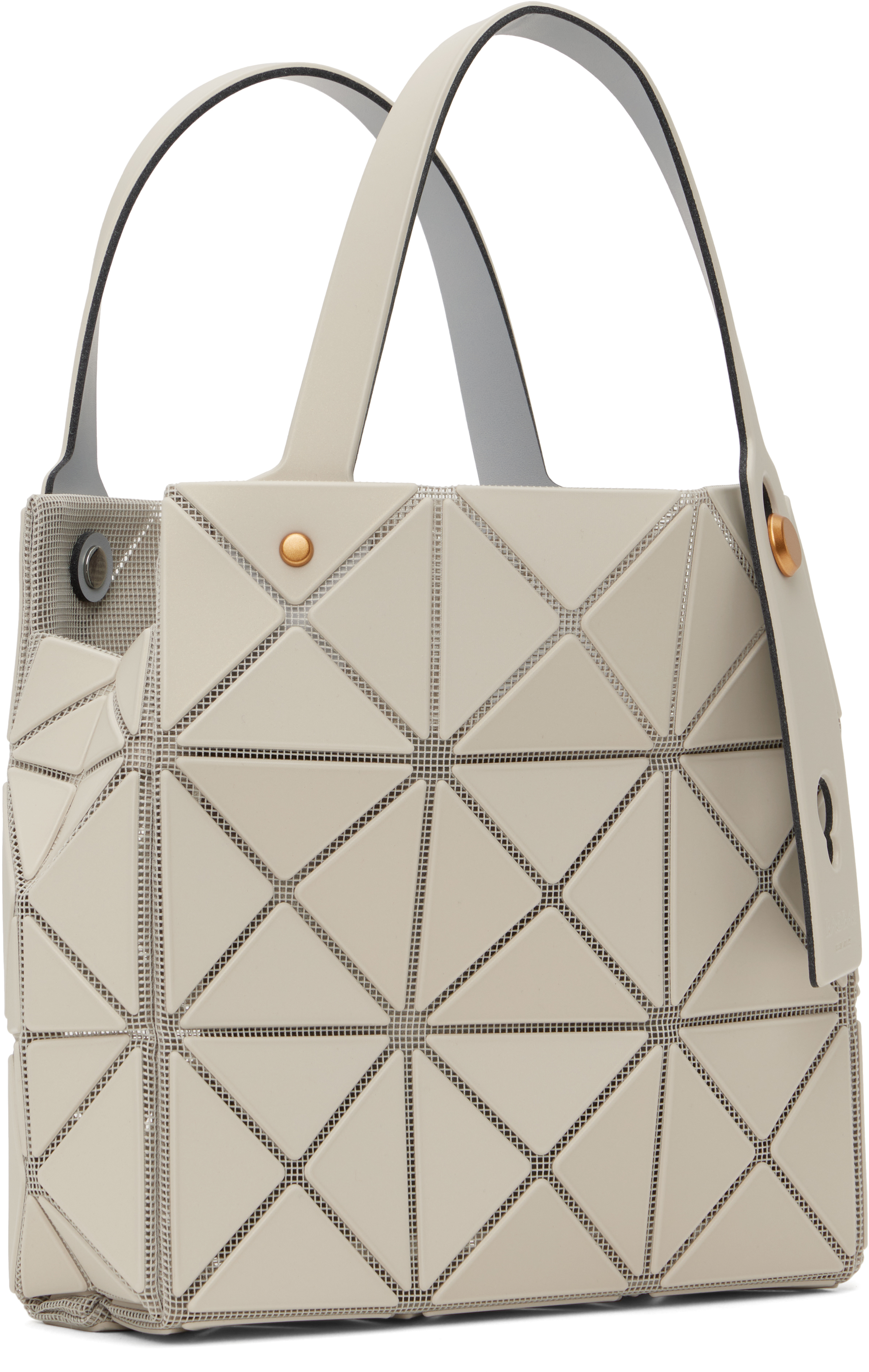 BAO BAO ISSEY MIYAKE Beige Carat Small Tote