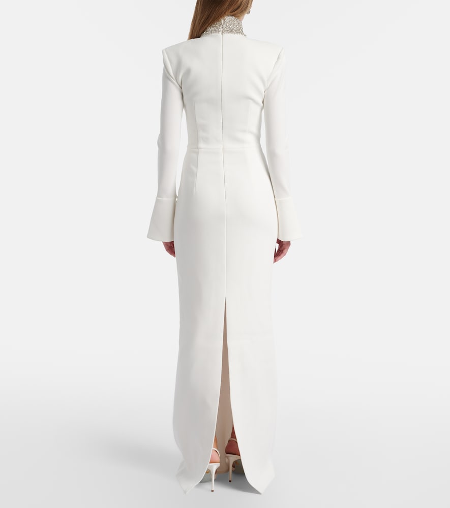Bridal Melva embellished crepe gown