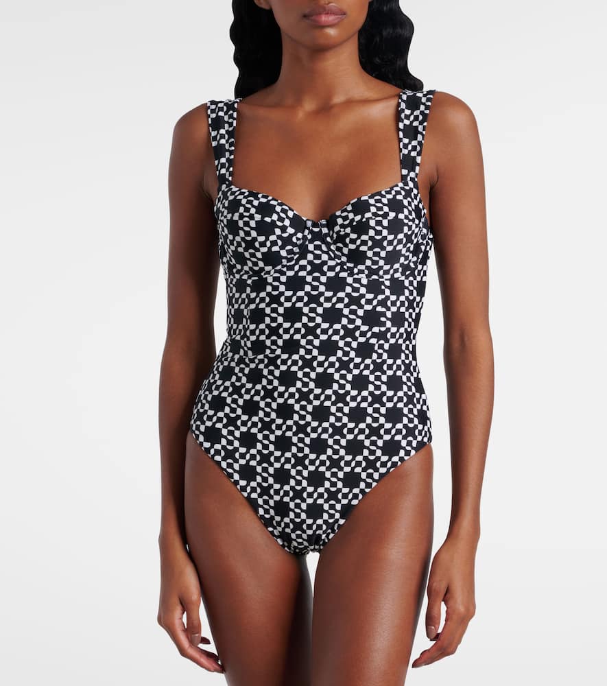Lexi printed bustier swimsuit