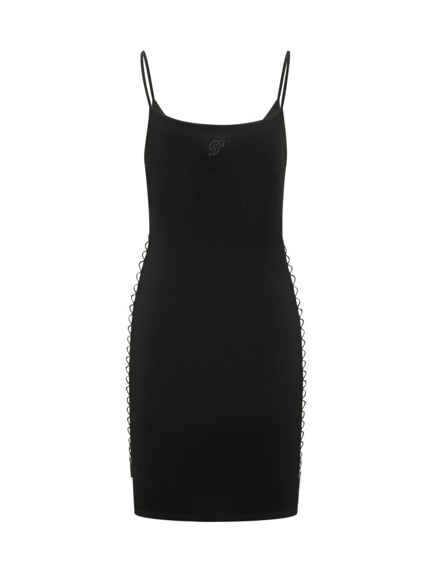 Black V Neck Sleeveless Midi Dress