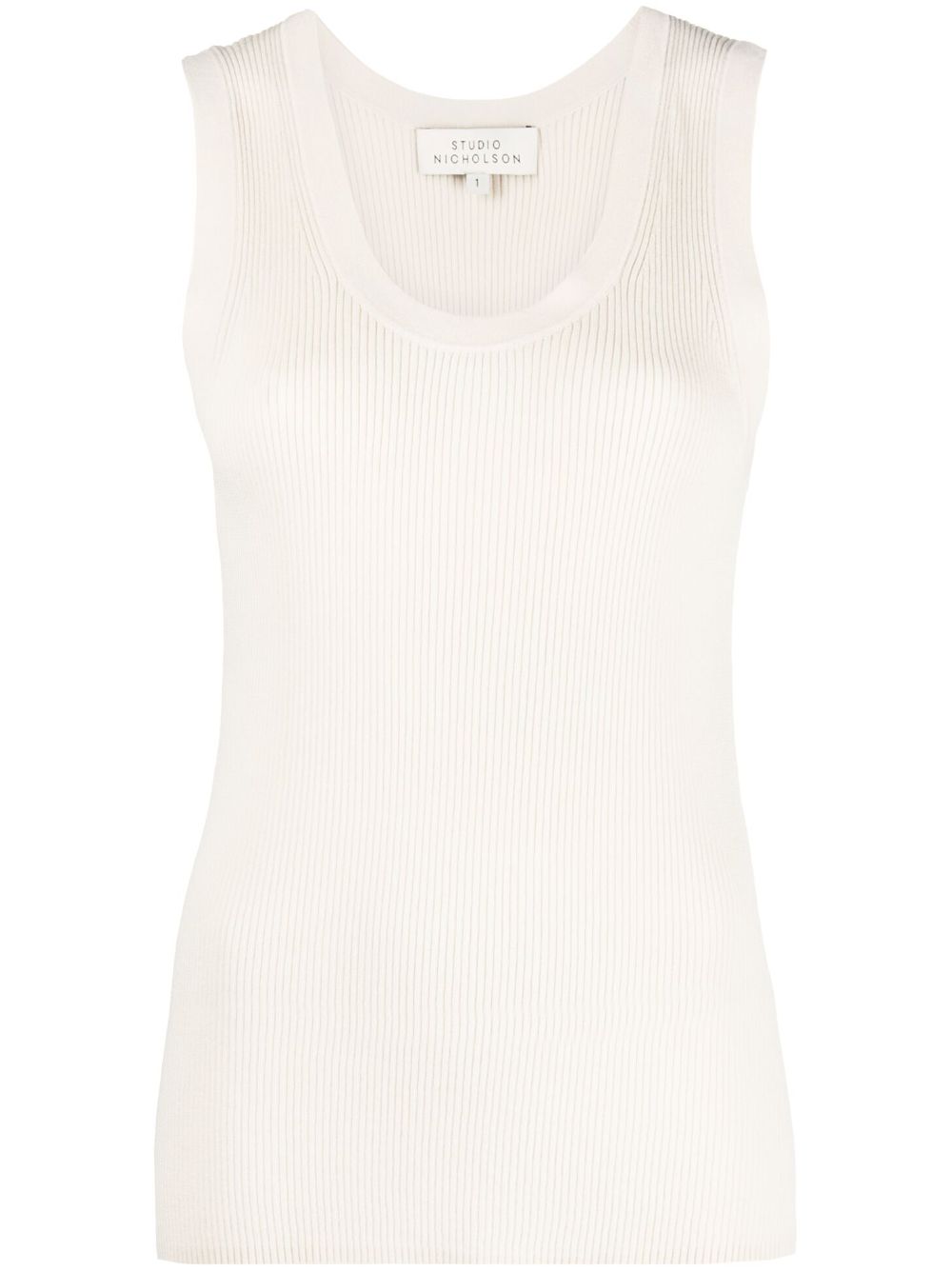 Ribbed-knit tank top - Neutrals