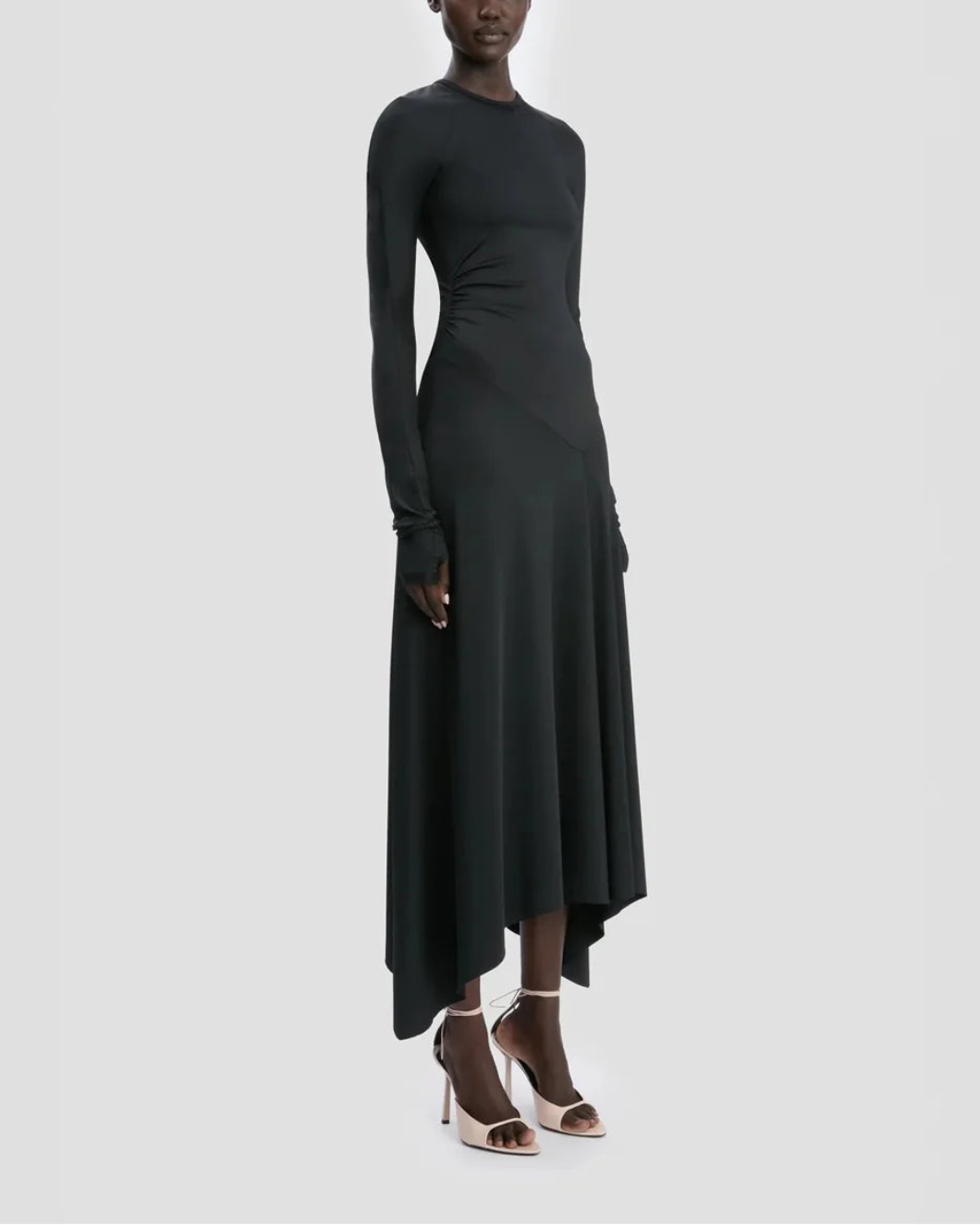 Long Sleeve Midi Dress Black