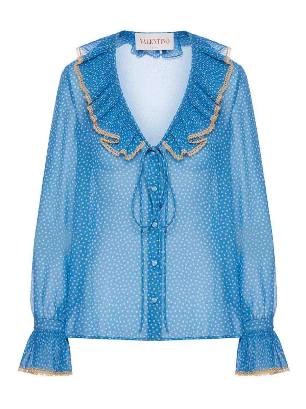 Shirt Pattern Light Georgette Micro Pois Plusdepois