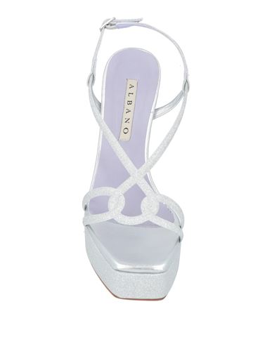Woman Sandals Silver Size 7 Textile fibers