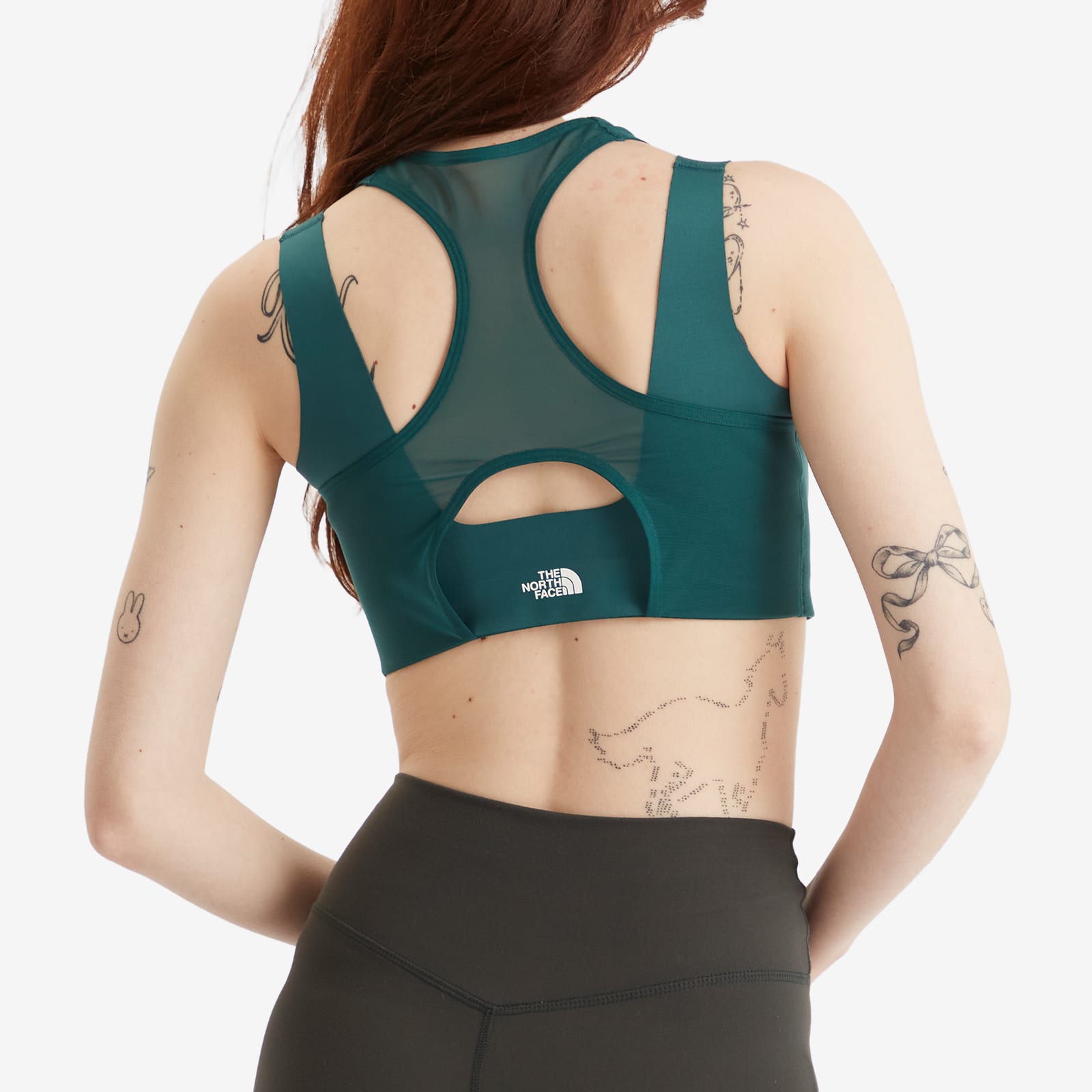 The North Face Women's Refina Double Layered Bra Top in Deep Nori