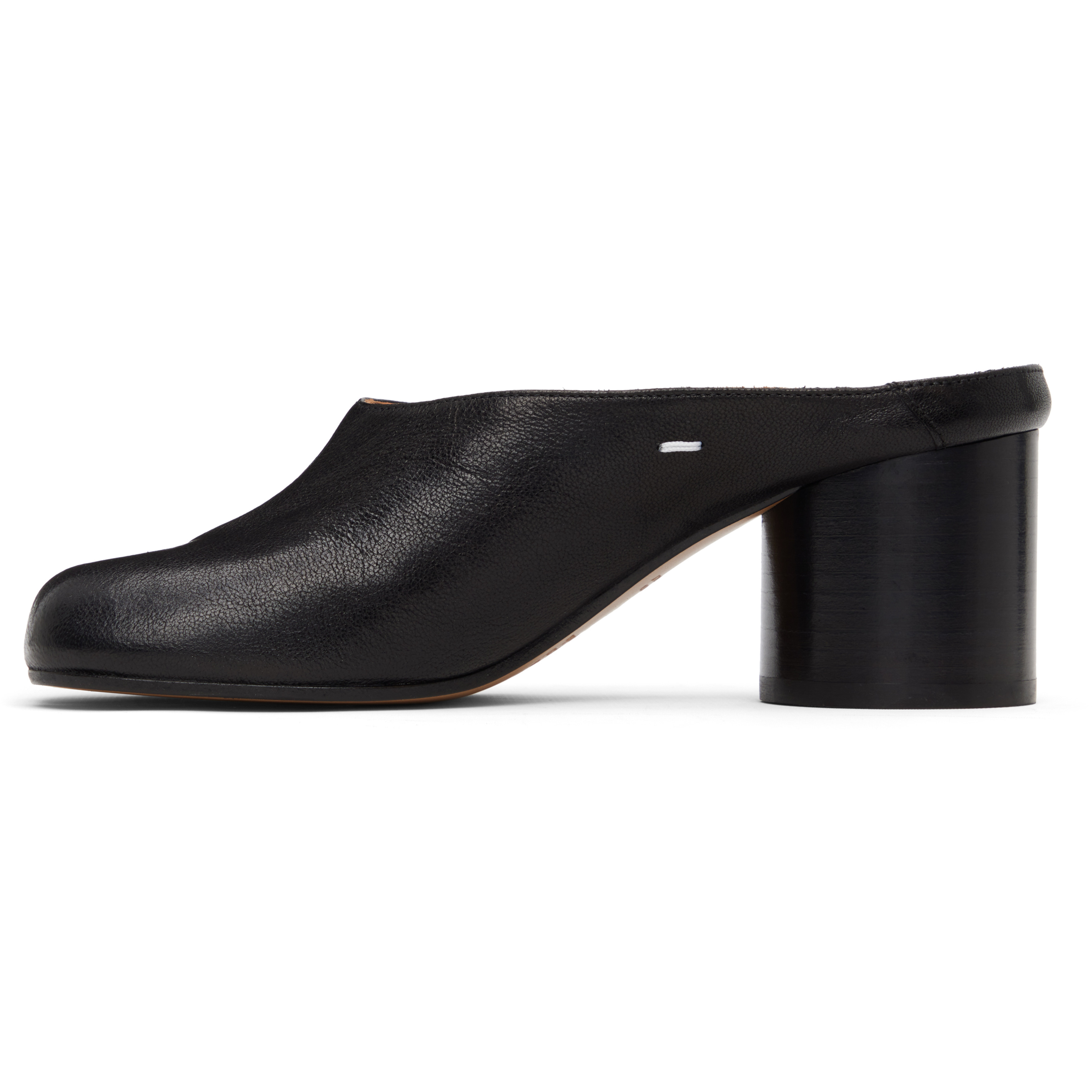 Black Tabi Décolleté Mule Heels
