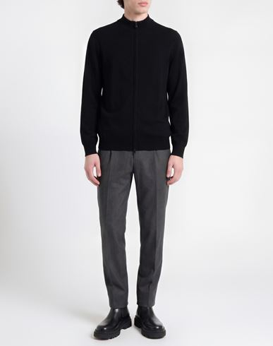 Man Cardigan Black Size XL Rayon, Modal, Elastane, Cotton
