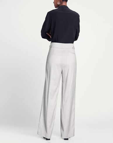 Woman Pants Light grey Size 12 Virgin Wool, Elastane