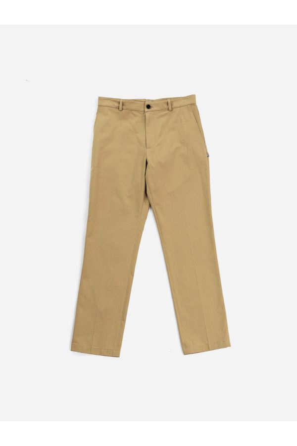 Cotton Twill Trousers — Beige