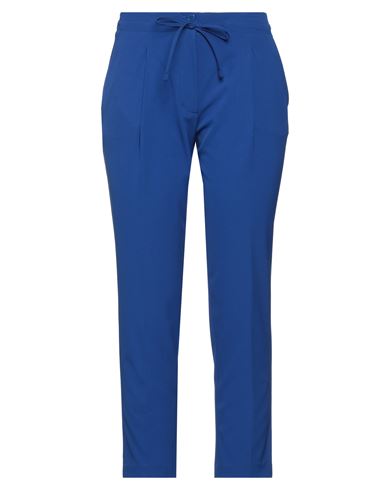 Woman Pants Bright blue Size M Polyester, Elastane