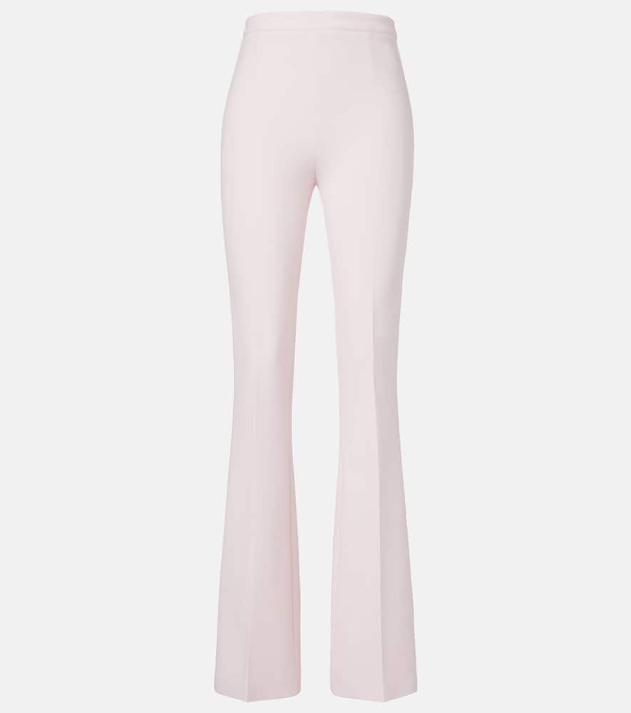 Alexa high-rise crêpe flared pants