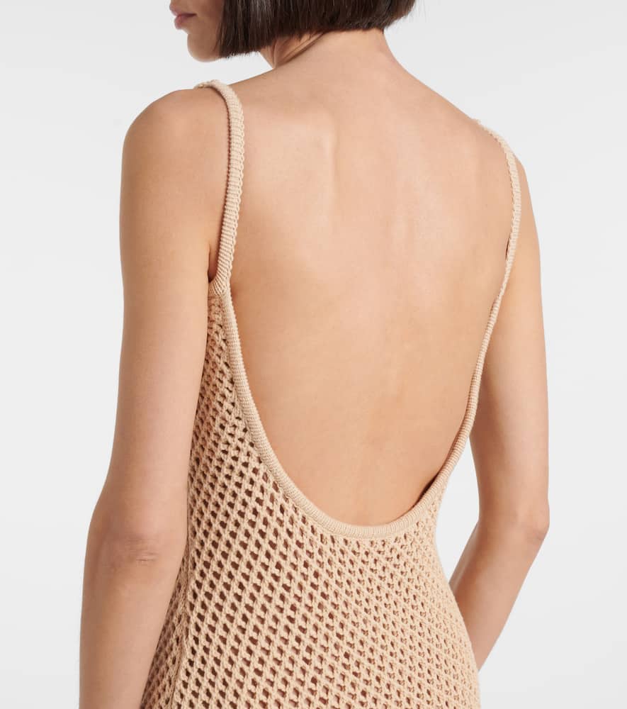 Elie Saab Floral-appliqué mesh gown