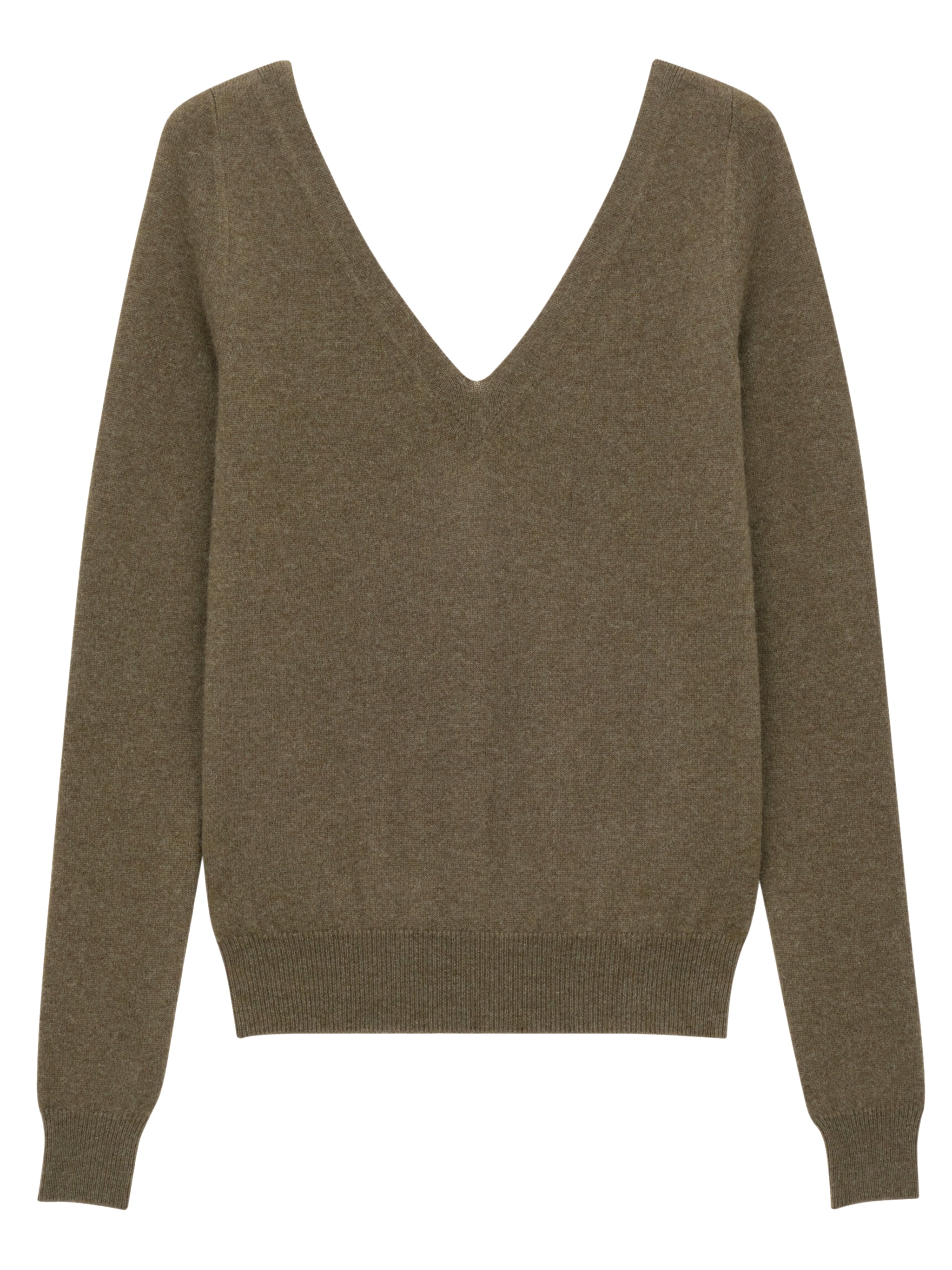 V Neck Sweater with Ribbed Trims - Size S