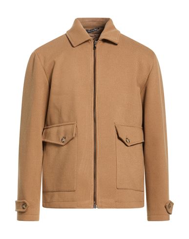 Man Jacket Camel Size 42 Polyester, Viscose, Wool
