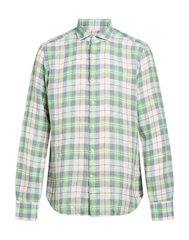 Man Shirt Green Size 15 ½ Linen