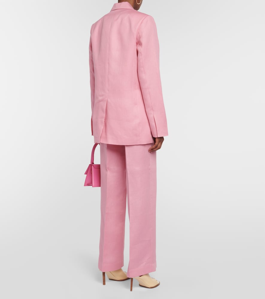 Azores single-breasted linen blazer