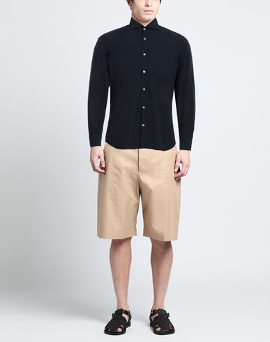 Rossopuro Man Shirt Midnight blue Size 15 ¾ Cotton