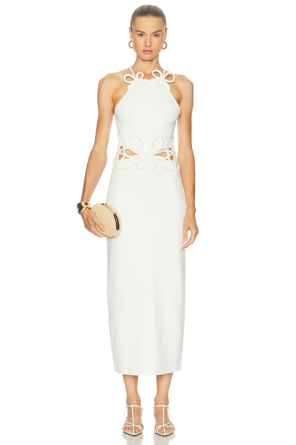 Cult Gaia Jena Knit Dress in Off White - White. S also in