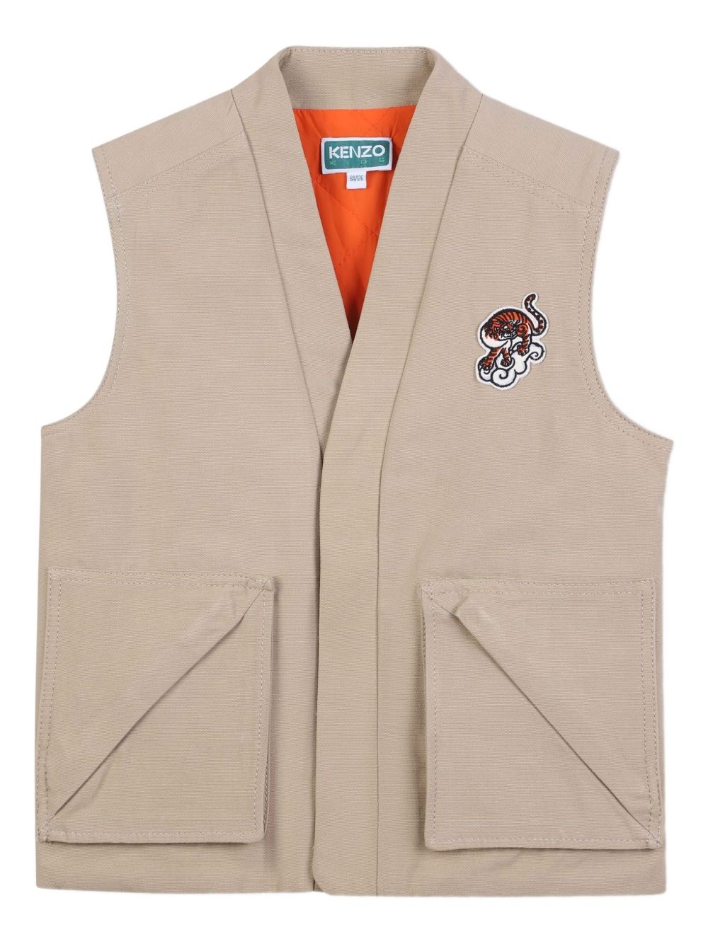 Tiger-patch jacket - Neutrals