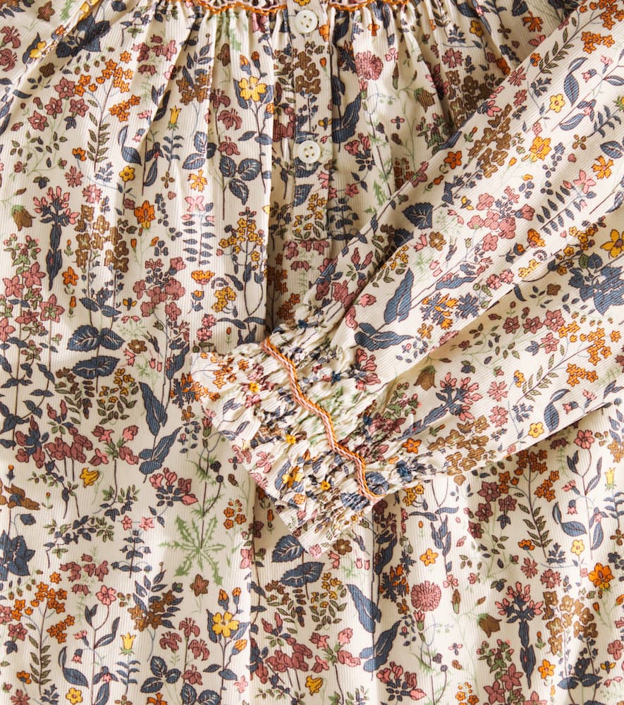Bonpoint Gwyneth floral cotton corduroy dress