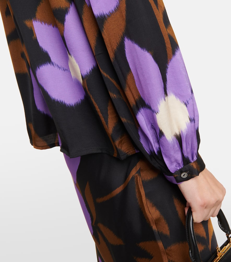 Isa printed satin top
