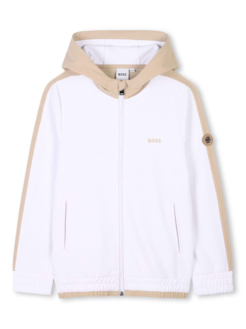 Logo-print zipped sweatshirt - White