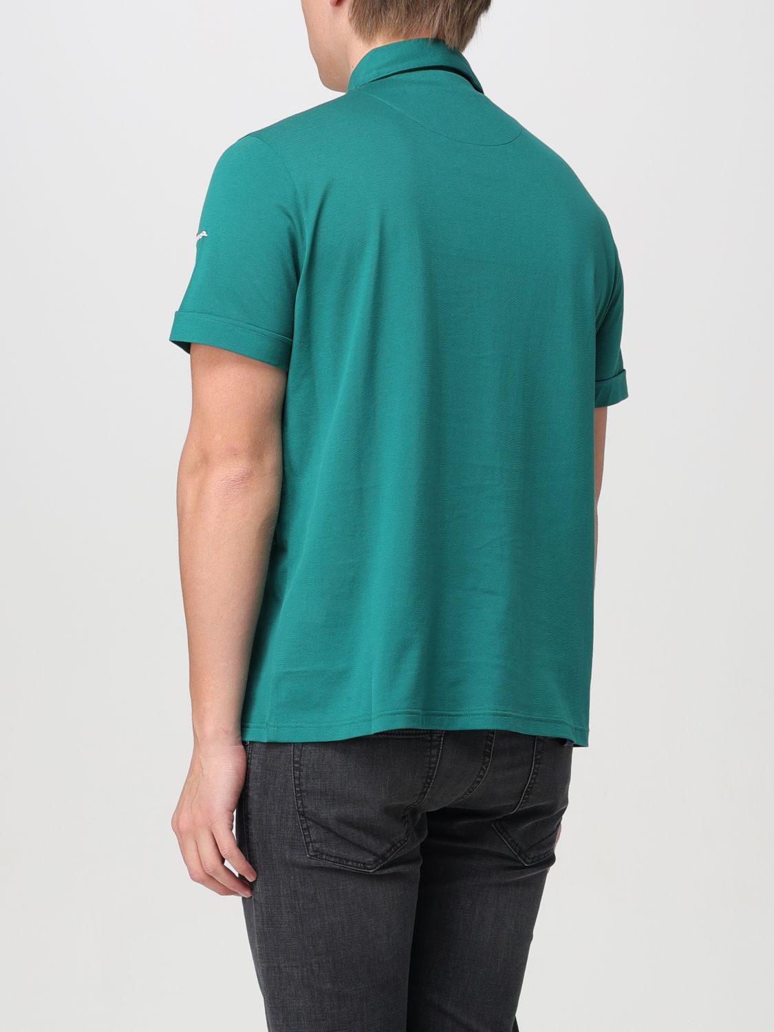 Polo Shirt Men color Green