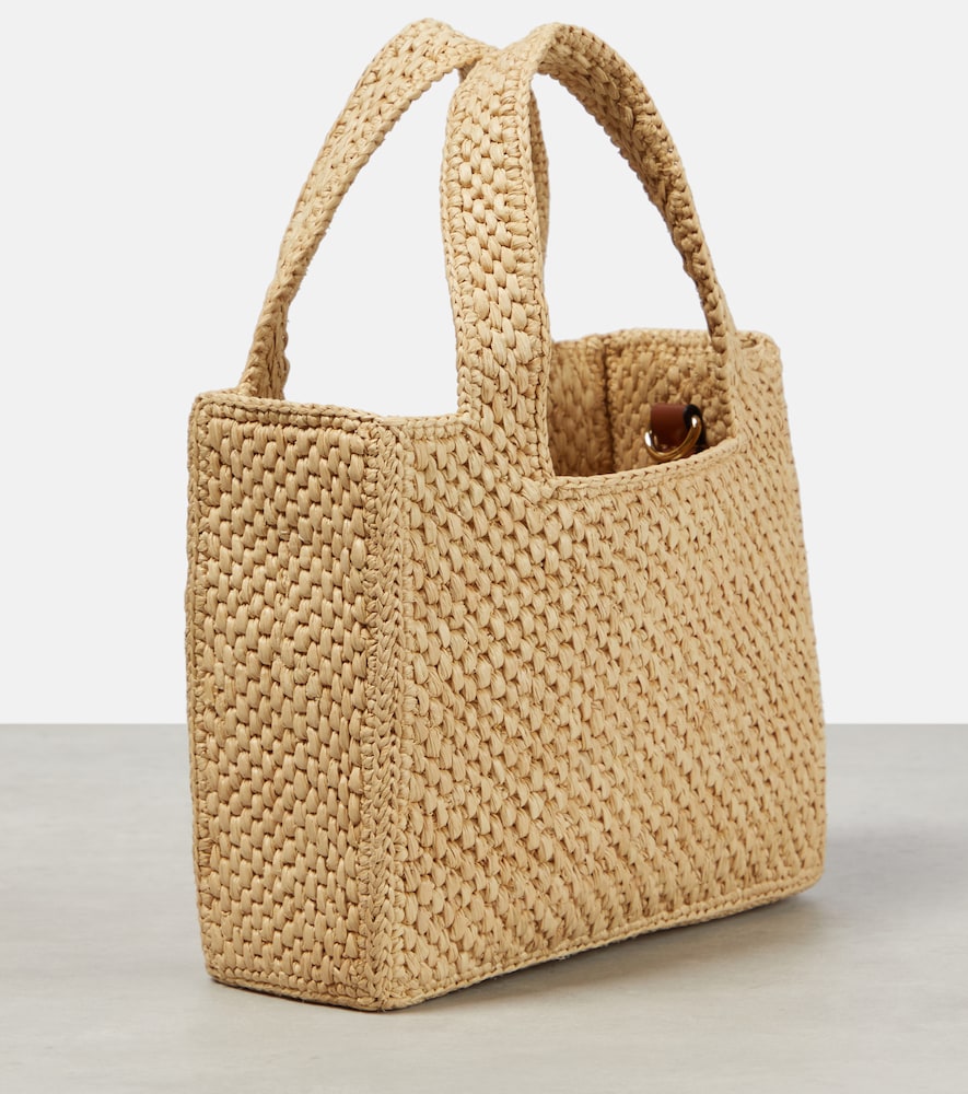 Loewe Paula's Ibiza logo raffia tote bag