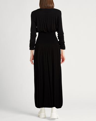 Woman Maxi dress Black Size L Viscose, Elastane, Polyamide