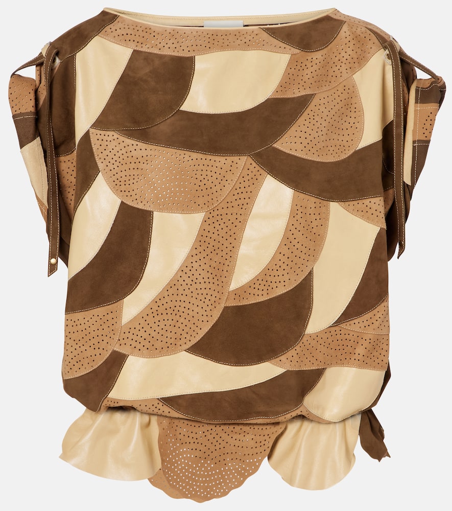 Dalmy perforated suede top