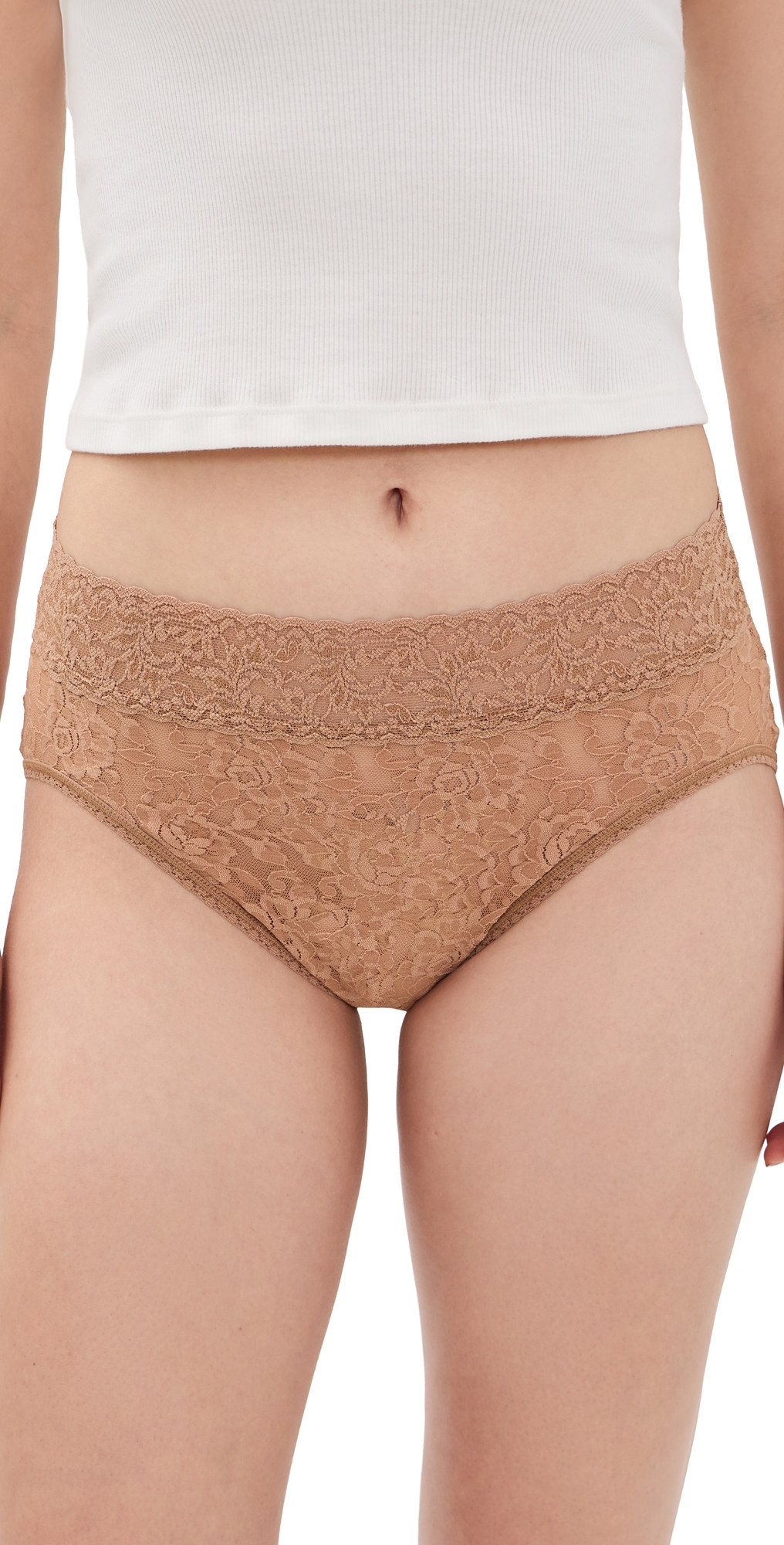 Signature Lace French Briefs Suntan