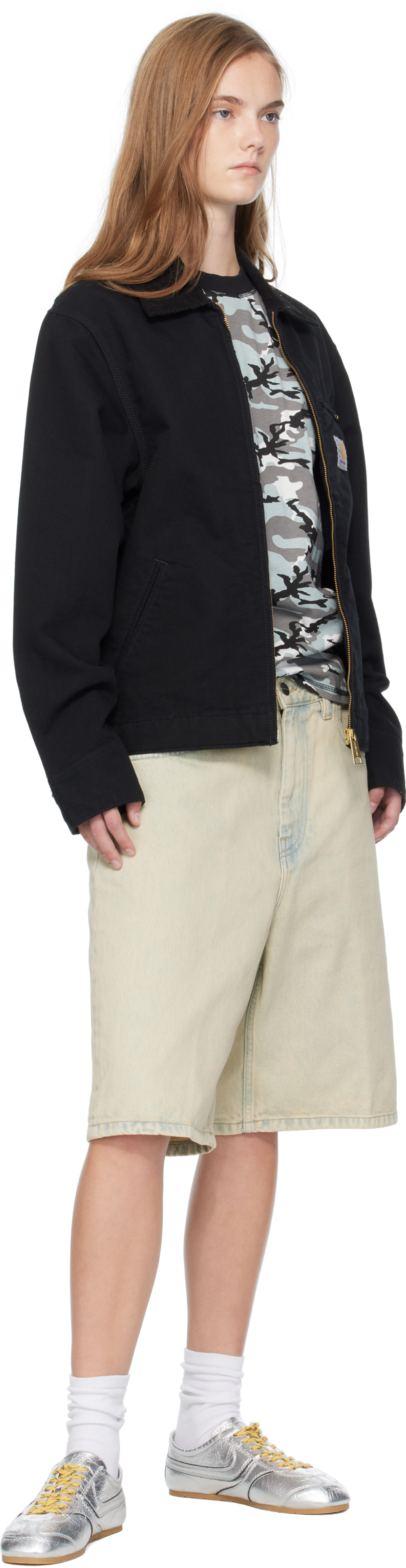 Beige Brandon Denim Shorts