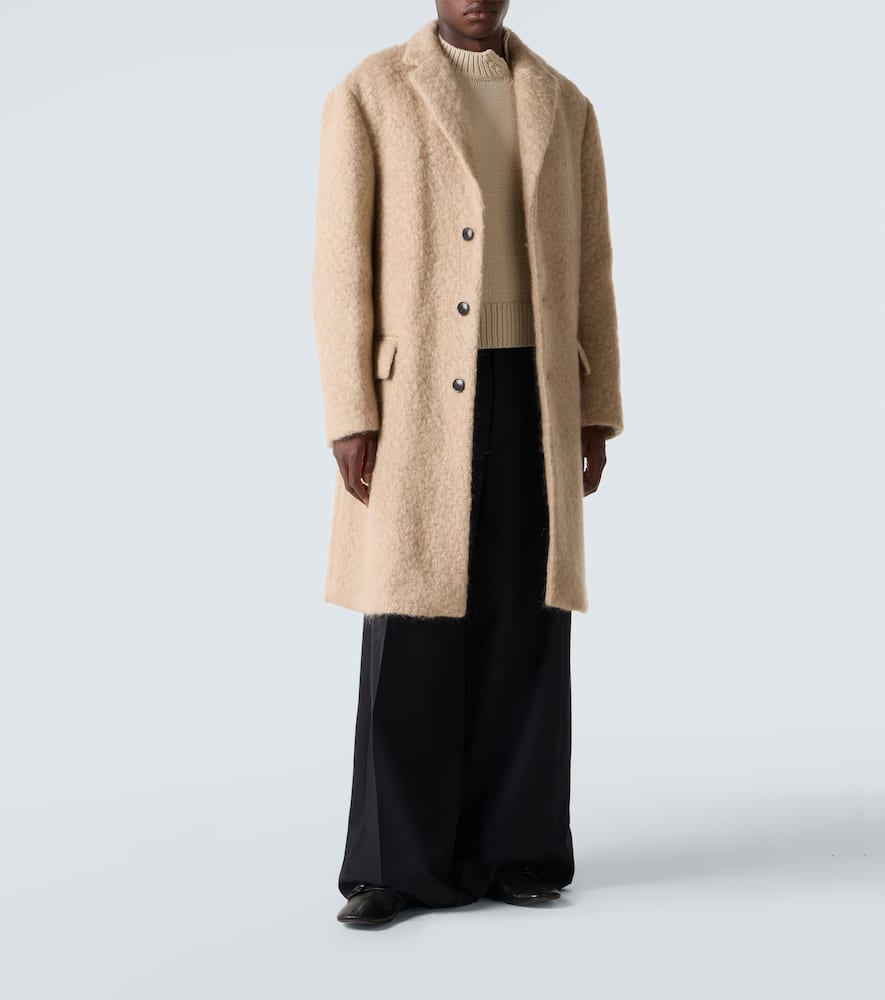 Mohair and wool coat