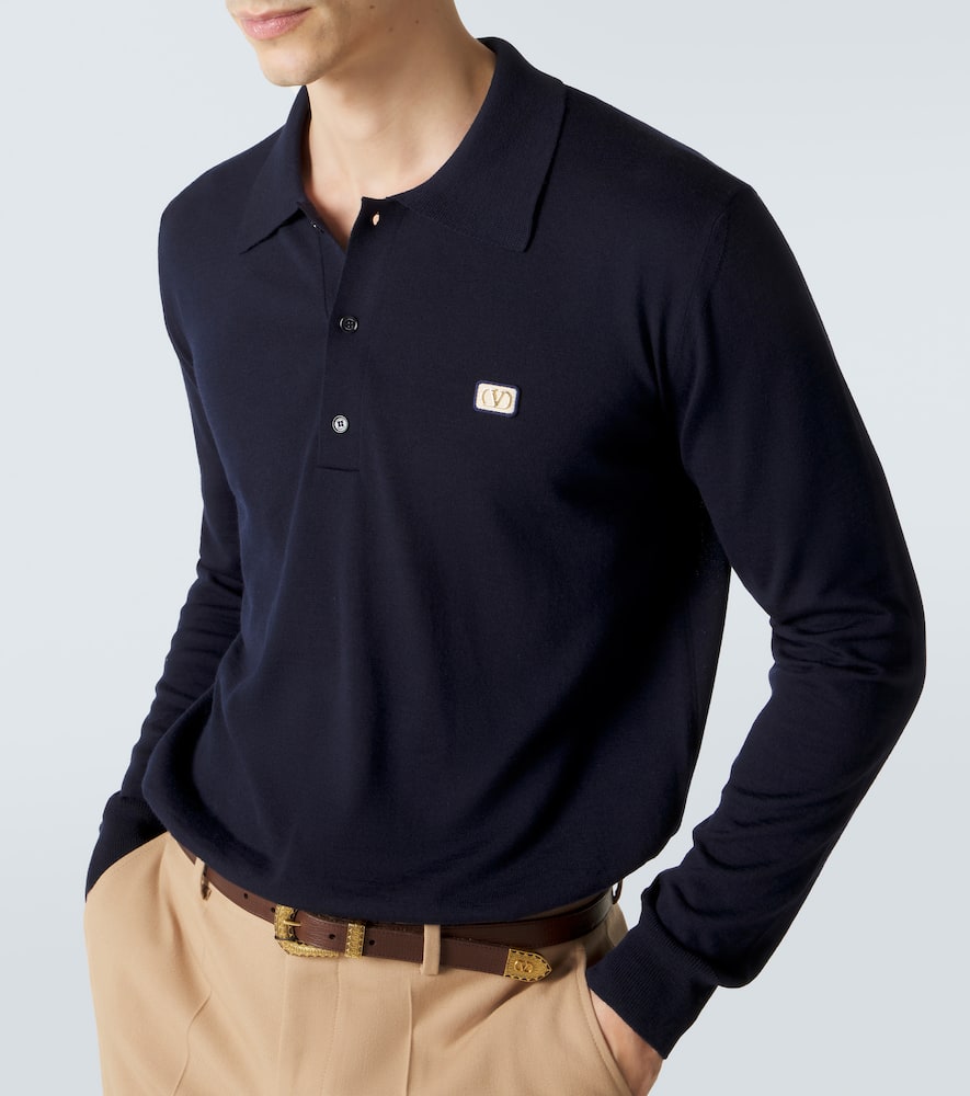 VLogo virgin wool polo sweater