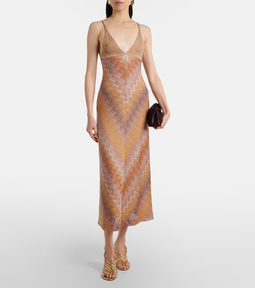 Lamé maxi dress