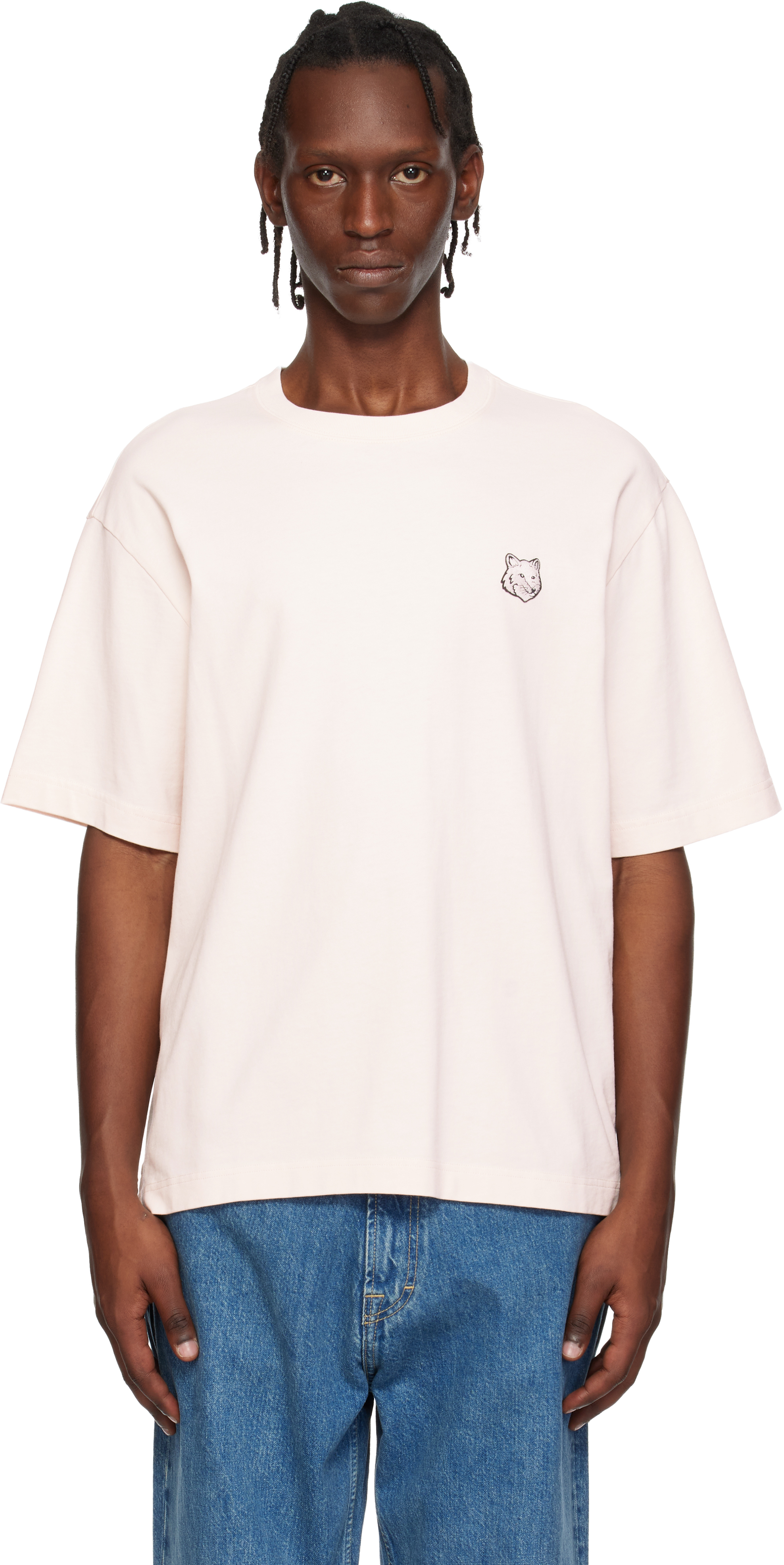 Pink Fox Head Oversize T-shirt