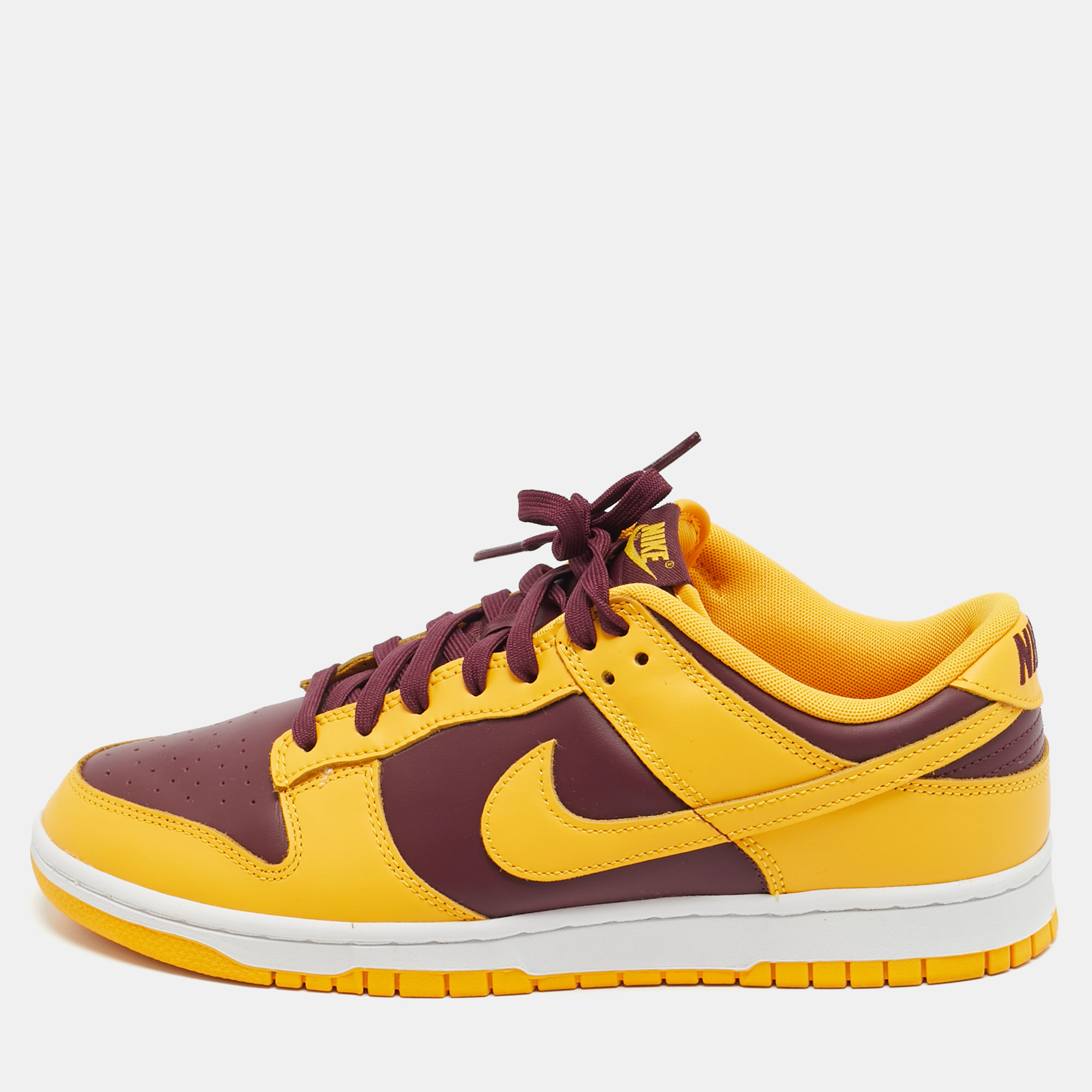 Nike Dunk Arizona State 45 Yellow/Burgundy Leather Low Top Sneaker