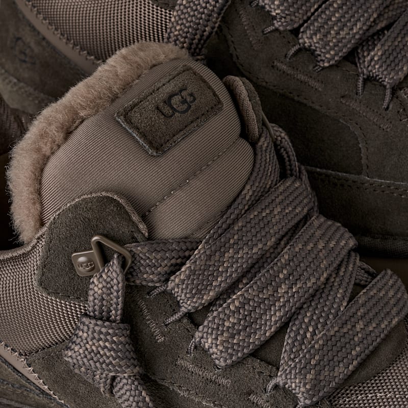 ® Men's Lowmel Suede/Textile/Recycled Materials Shoes in Dense Smoke/Artichoke
