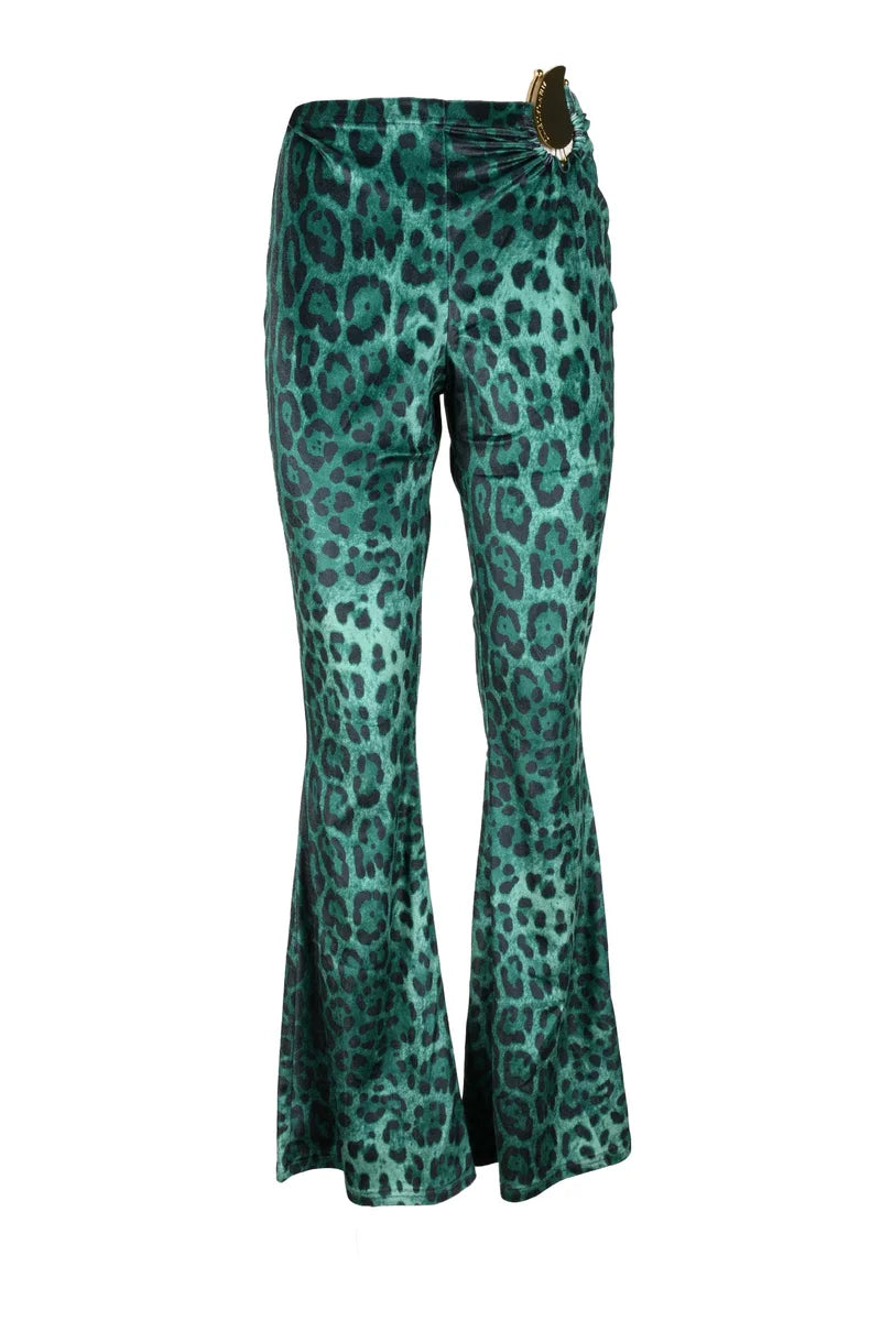Polyester Stretch Trousers - Green