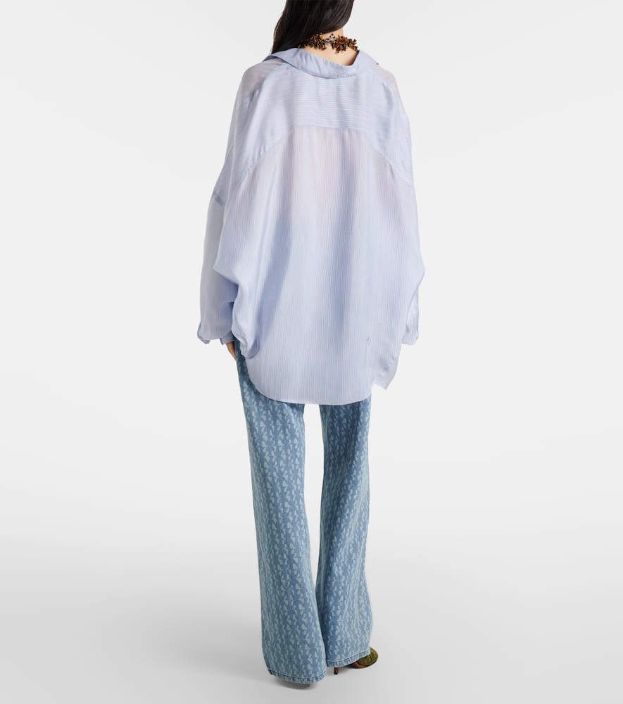 Printed wide-leg jeans