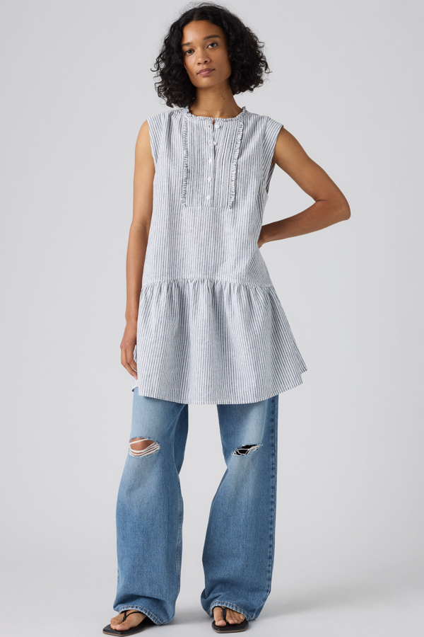 Solara Sleeveless Linen Mini Dress