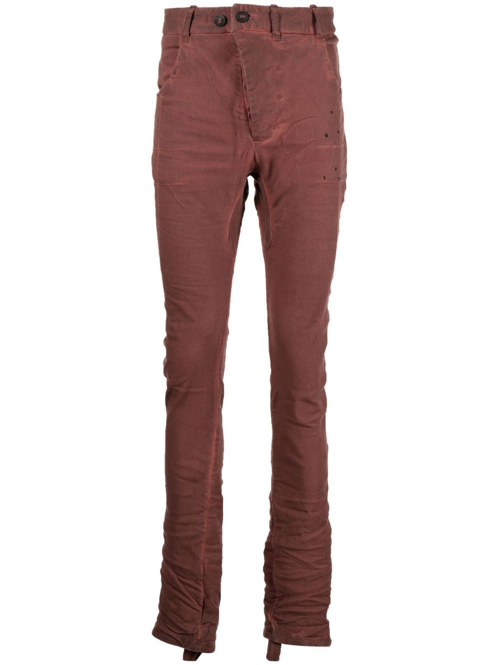 Slim-cut denim jeans - Red