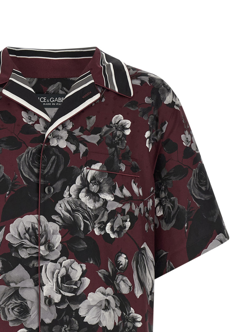 Bouquet Fiori Shirt And Blouse Bordeaux