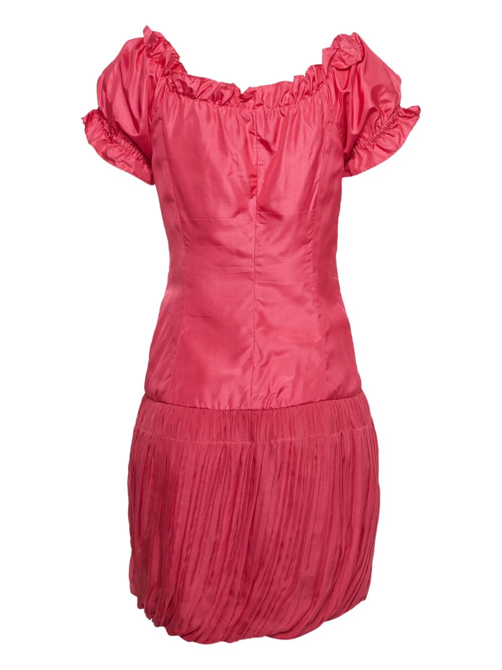 Ruffled off-the-shoulder dress - Pink